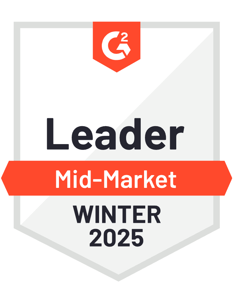 G2 mid-market leader - winter 2025