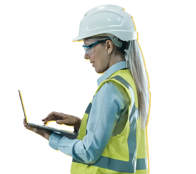 A person using a laptop