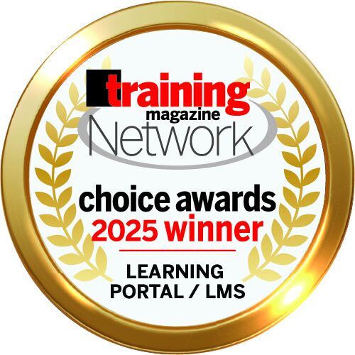 Training Magazine Network Choice Awards 2025 winner badge for best Learning Portal/LMS