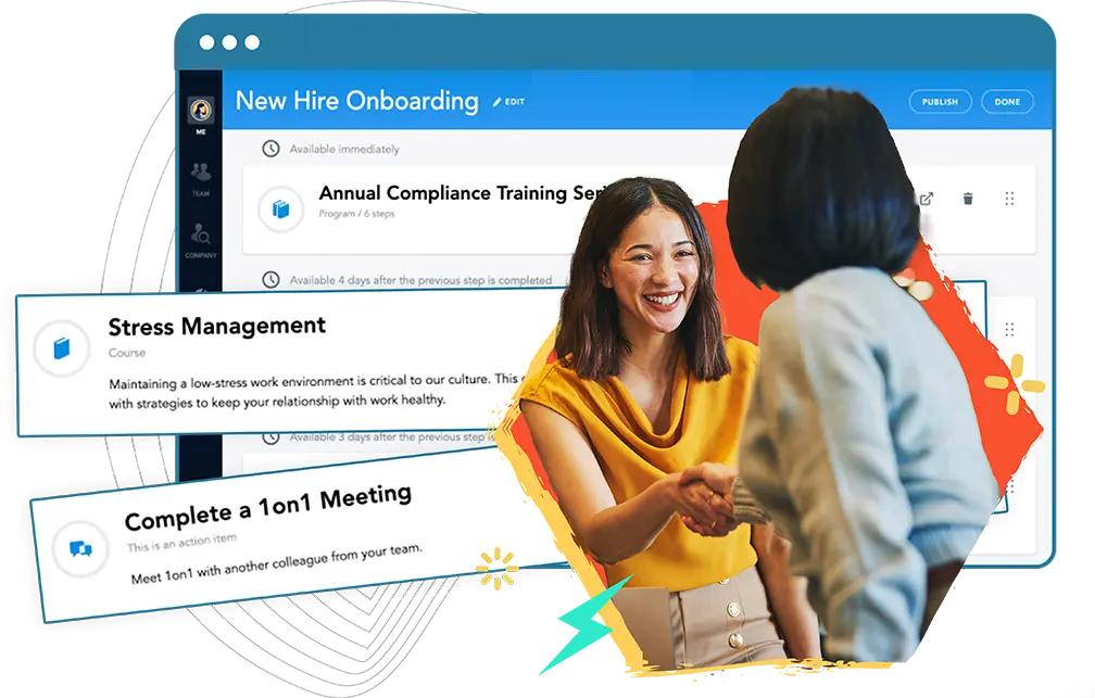New hire onboarding from Bridge LMS