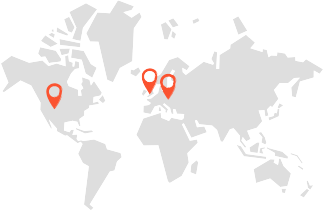 map of Bridge offices around the world