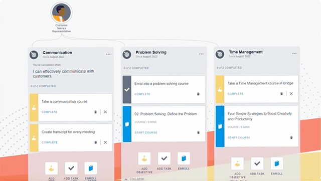 adwise video graphic showing Bridge LMS UI