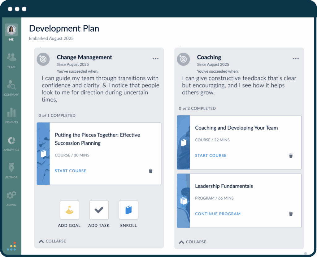 A graphic showing our corporate development plan software