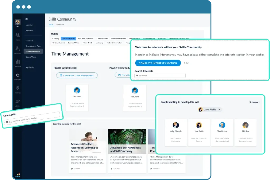 A graphic showing the Bridge LMS Skills Community