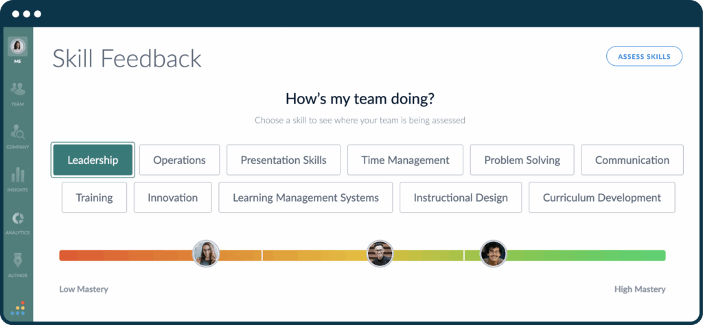A graphic showing business team feedback software