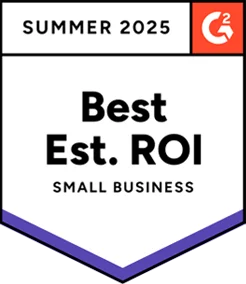 G2 award - Best Est. ROI