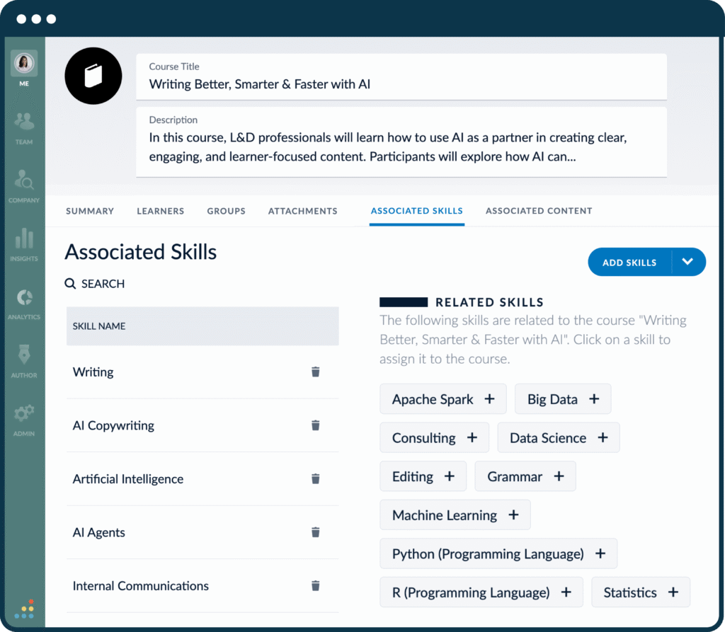 Bridge LMS skills tagging for better course discovery
